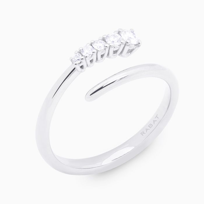 Anillo abierto de Diamantes
