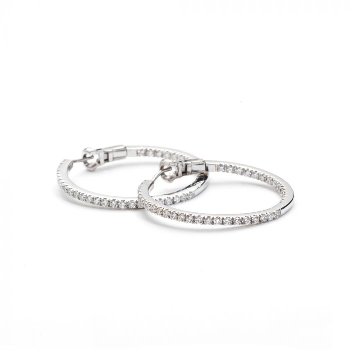 Pendientes de aro de Diamantes