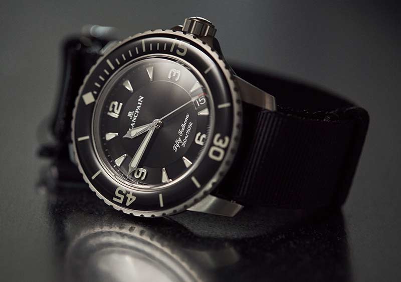 Blancpain Fifty Fathoms con correa textil para buceo