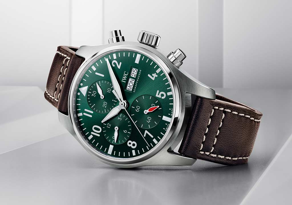 Reloj de Aviador IWC con esfera verde