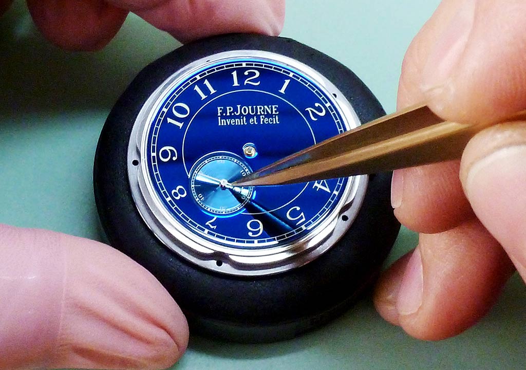 Trabajo sobre la esfera de un reloj F.P.Journe