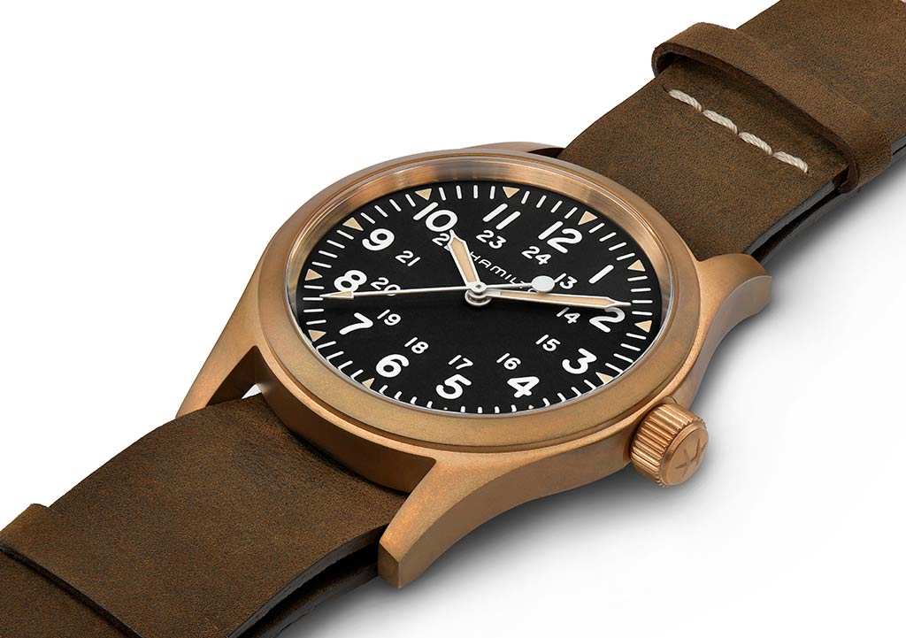 Reloj Hamilton con caja de bronce 