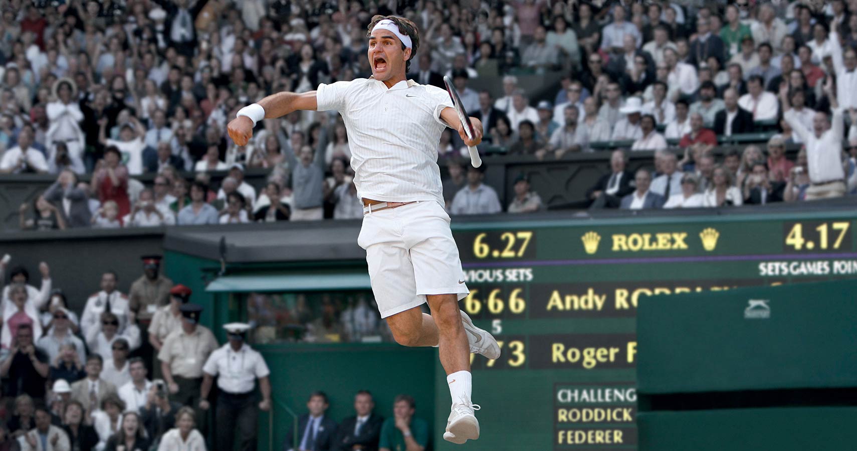 Roger Federer, testimonial Rolex, en Wimbledon