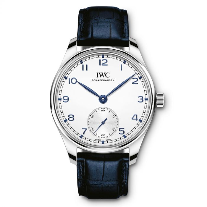 Reloj blanco y azul IWC Schaffhausen Portugieser 40