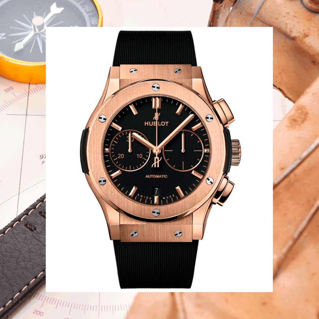 Reloj de pedida de estilo deportivo Hublot Classic Fusion Chronograph King Gold