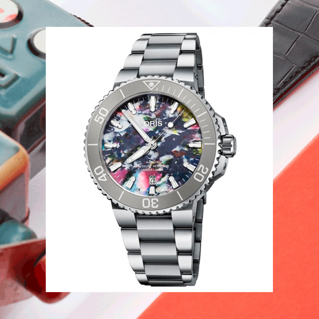 Regala el día del padre para padres ecologistas reloj Oris Aquis Date Upcycle en RABAT Magazine