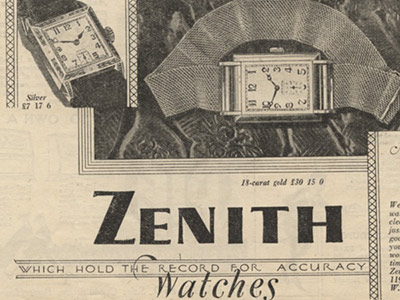 Primeros relojes de pulsera "civiles" de Zenith