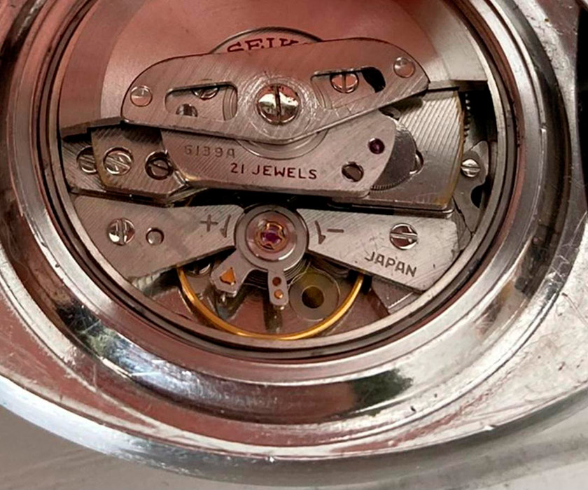 Detalle del calibre 6139 de Seiko