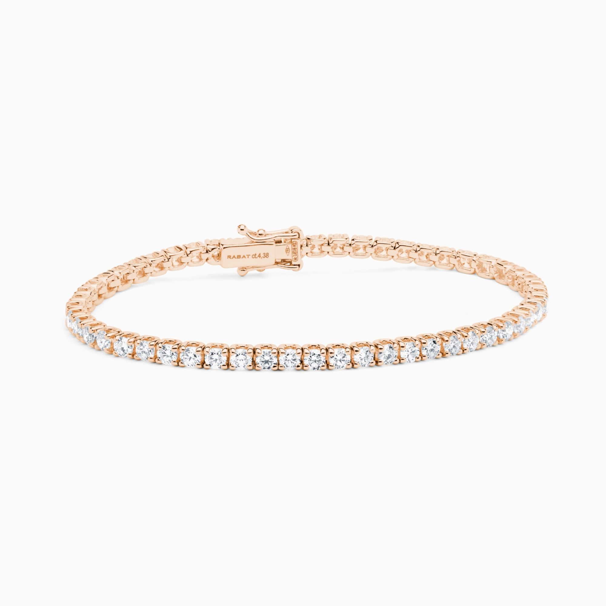 Pulsera Rivière oro rosa y diamantes