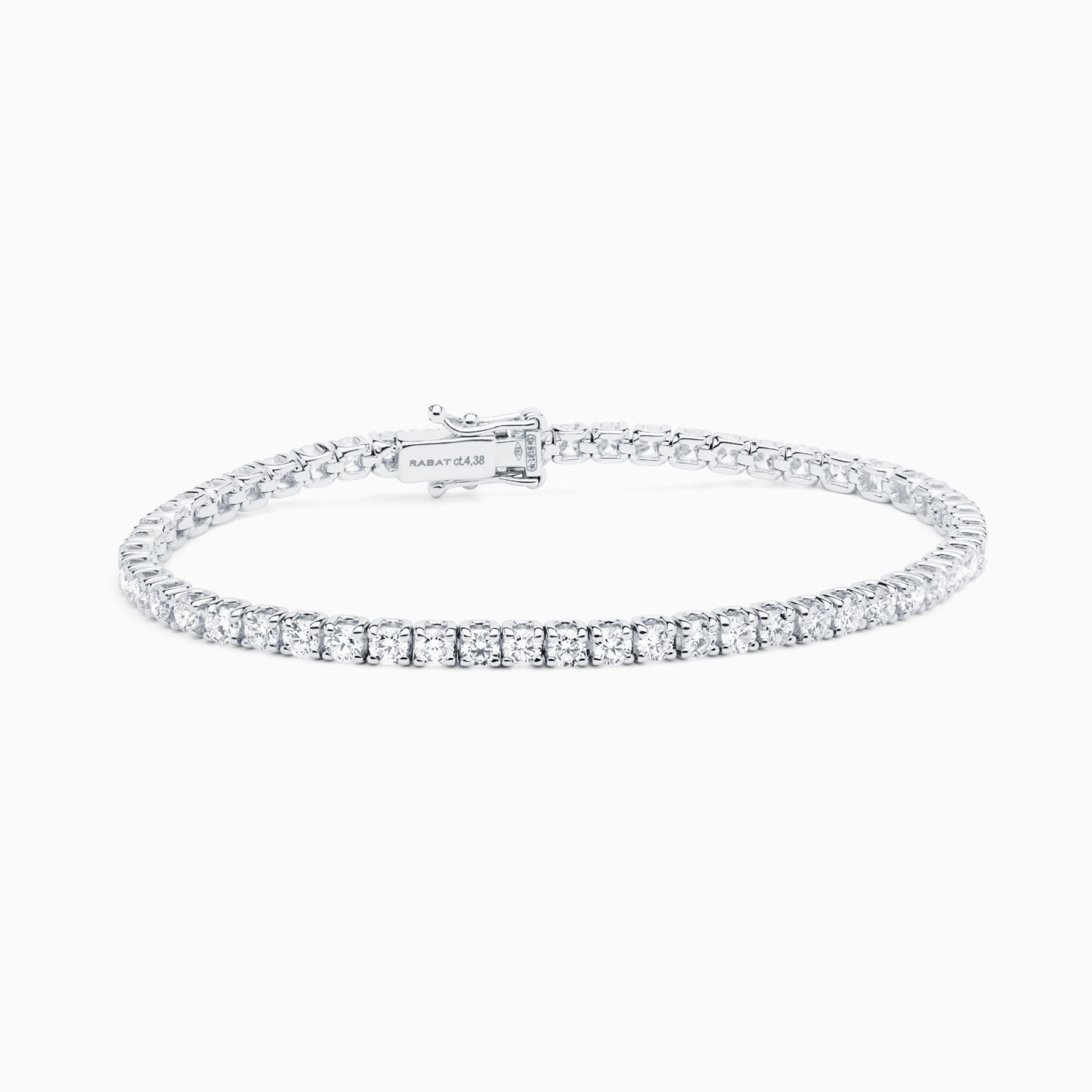 Pulsera rivière de oro blanco con diamantes | RABAT Diamonds
