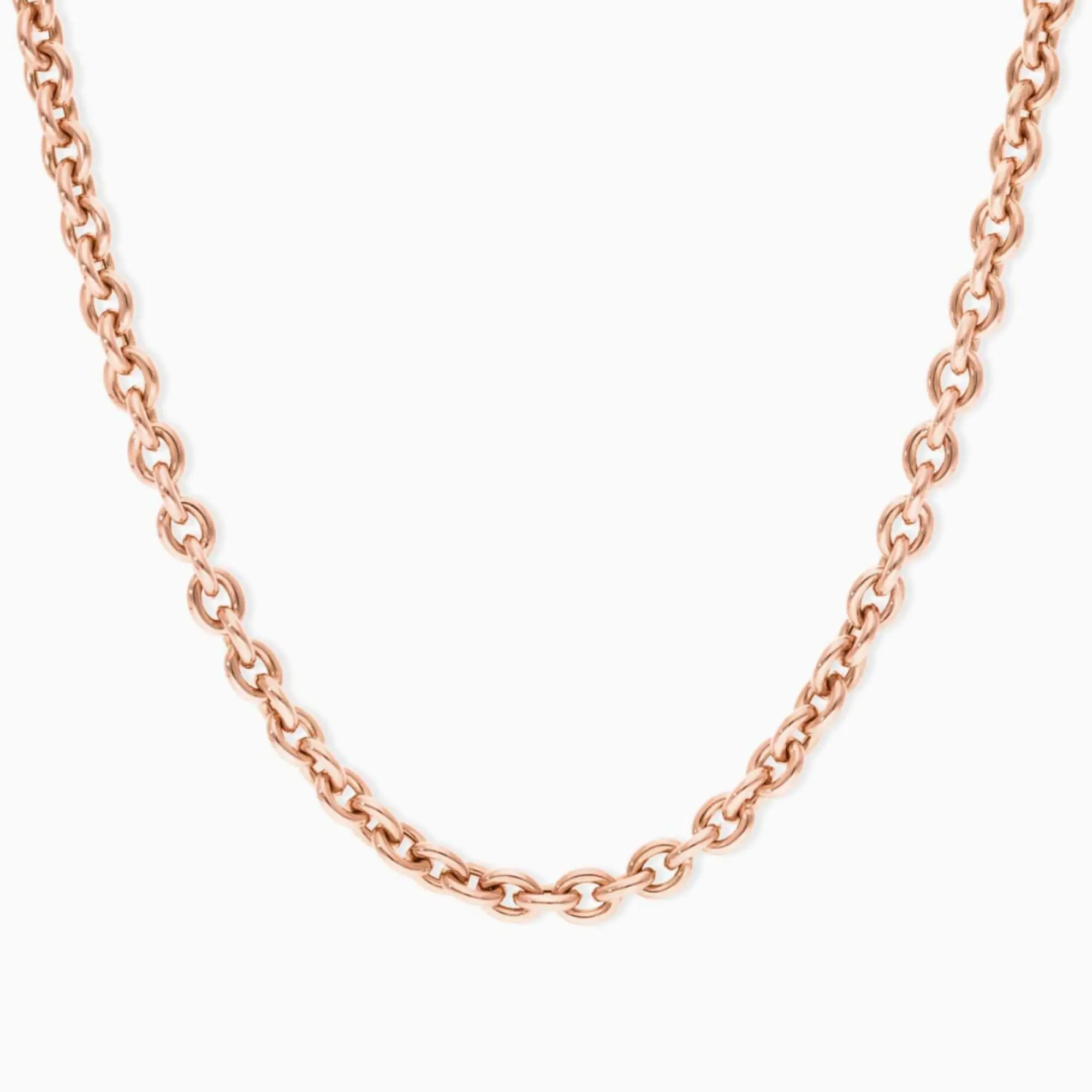 Cadena de eslabones para hombre de oro rosa