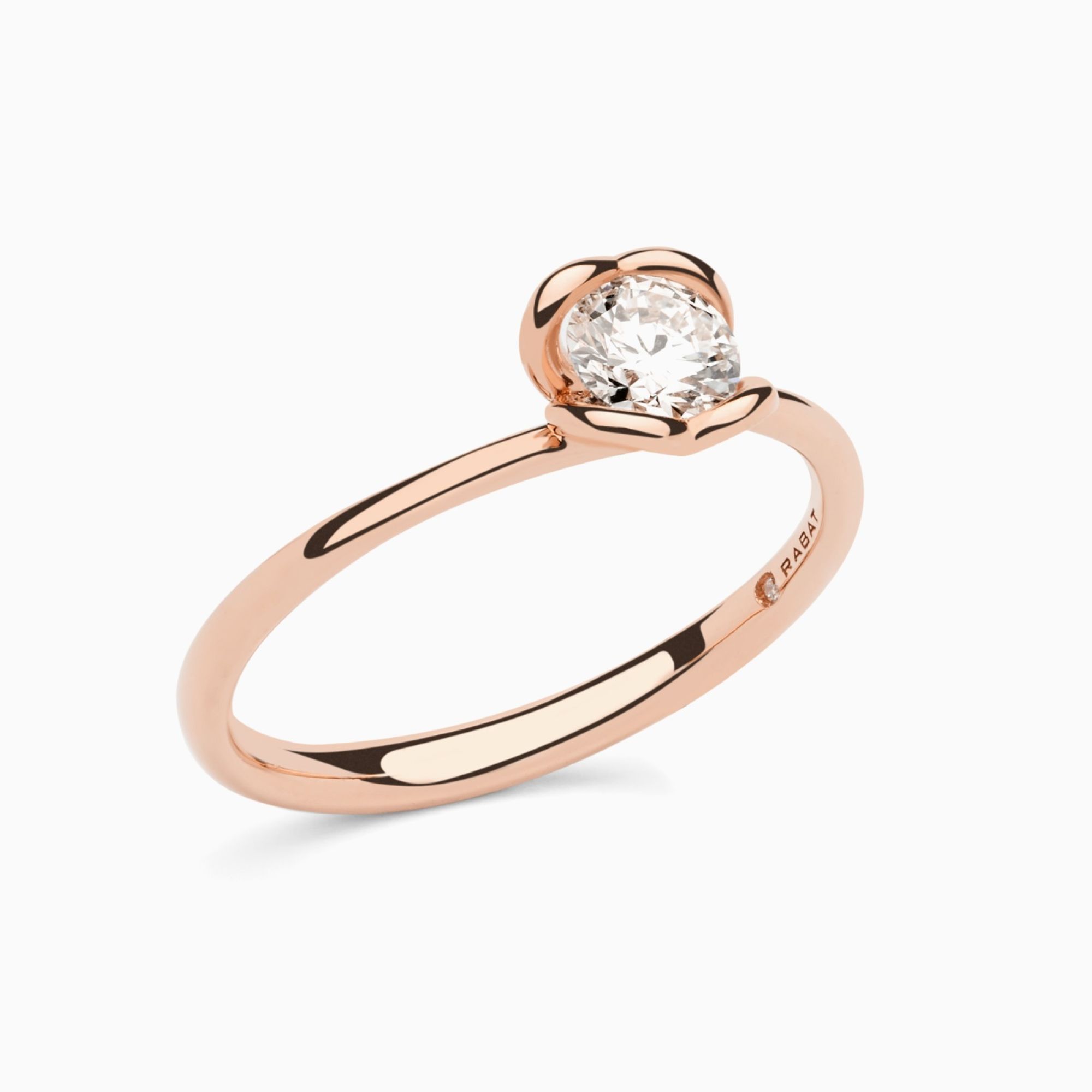 Anillo de compromiso con diamante central RABAT Amor Infinito
