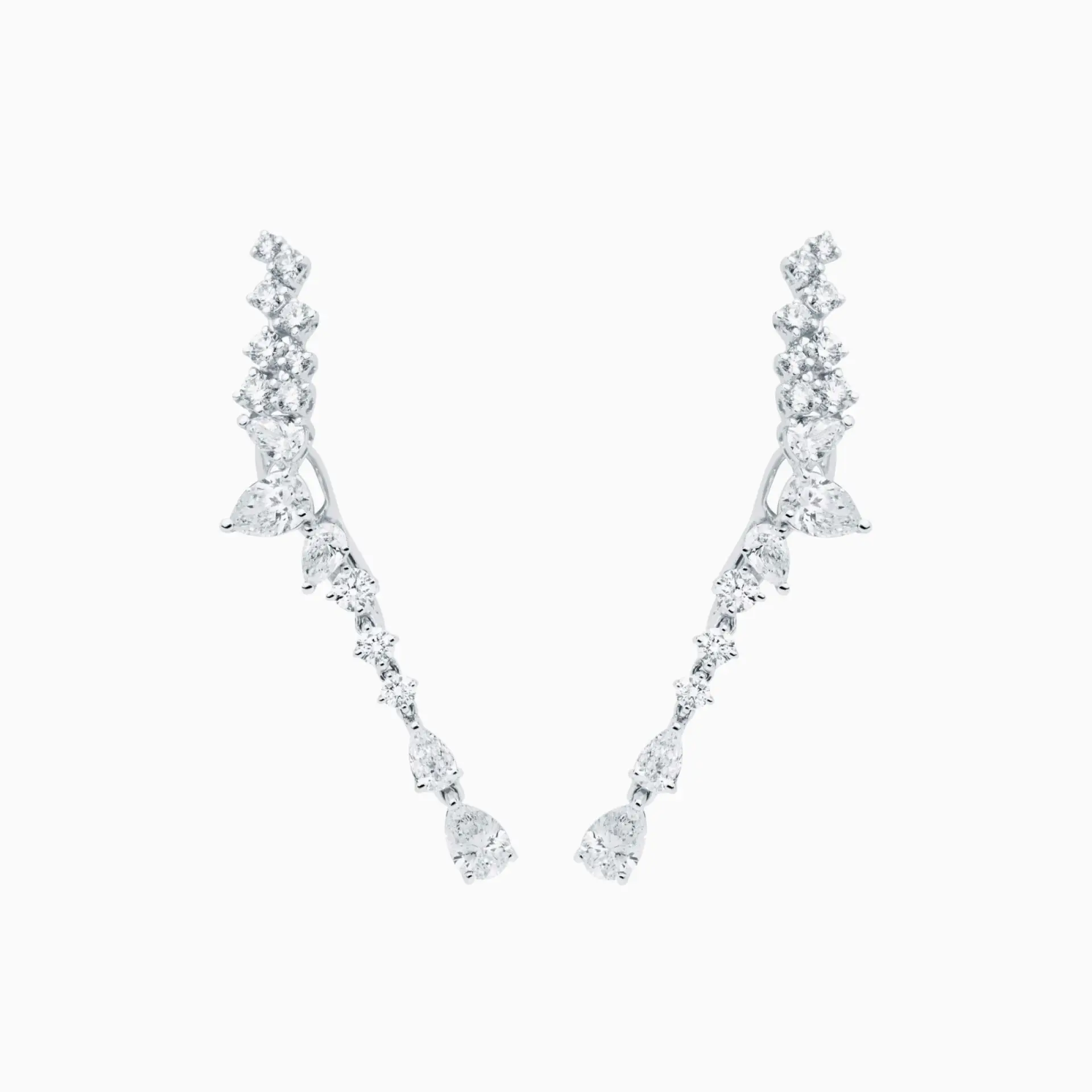 Pendientes de oro blanco con diamantes
