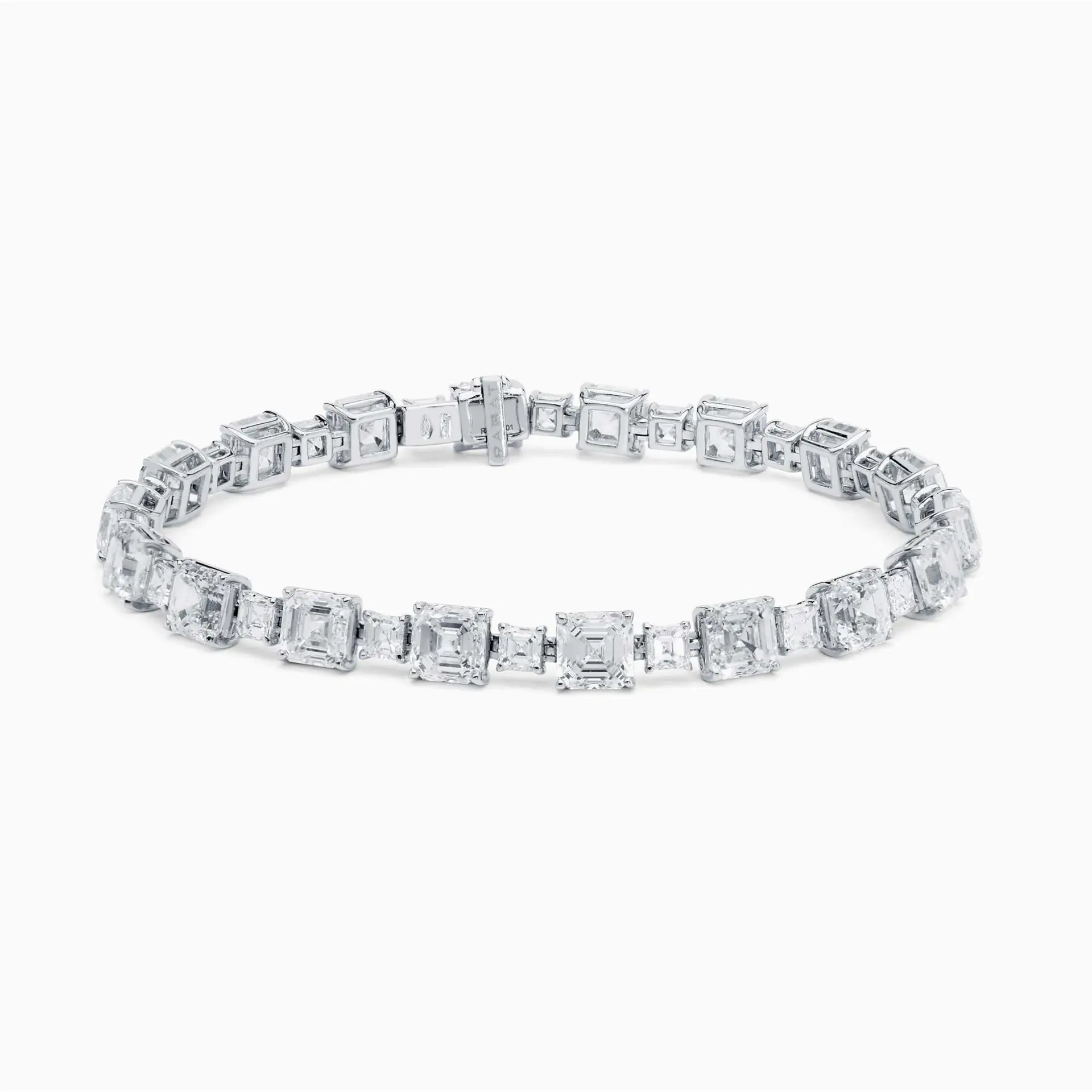 Pulsera riviere de oro blanco con diamantes