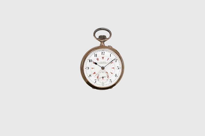 Reloj bolsillo Longines 1908 Doble huso horario