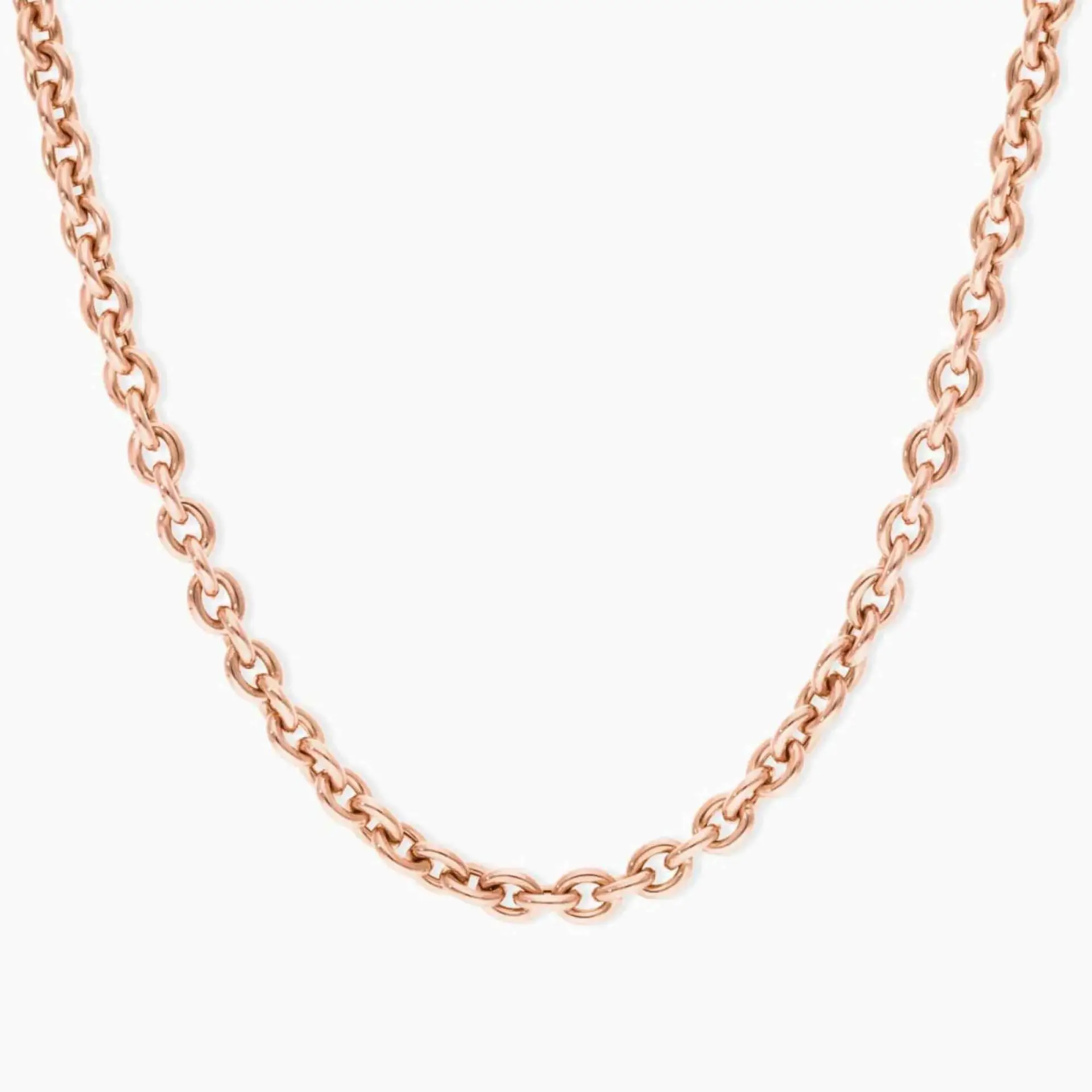 Cadena de eslabones para hombre de oro rosa