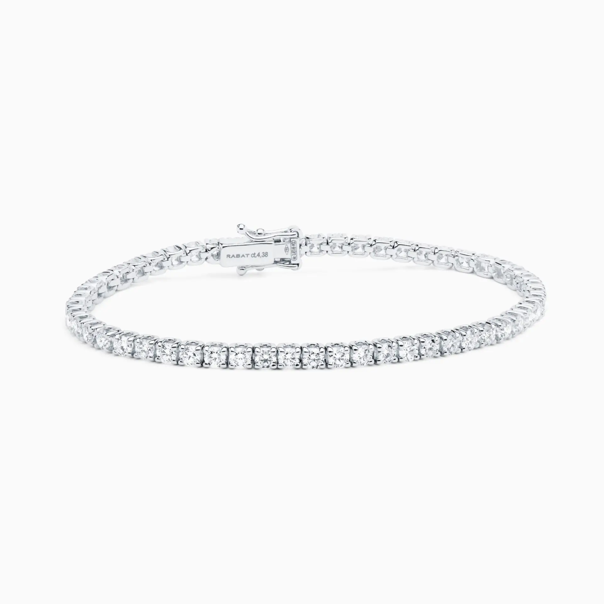 Pulsera rivière de oro blanco con diamantes