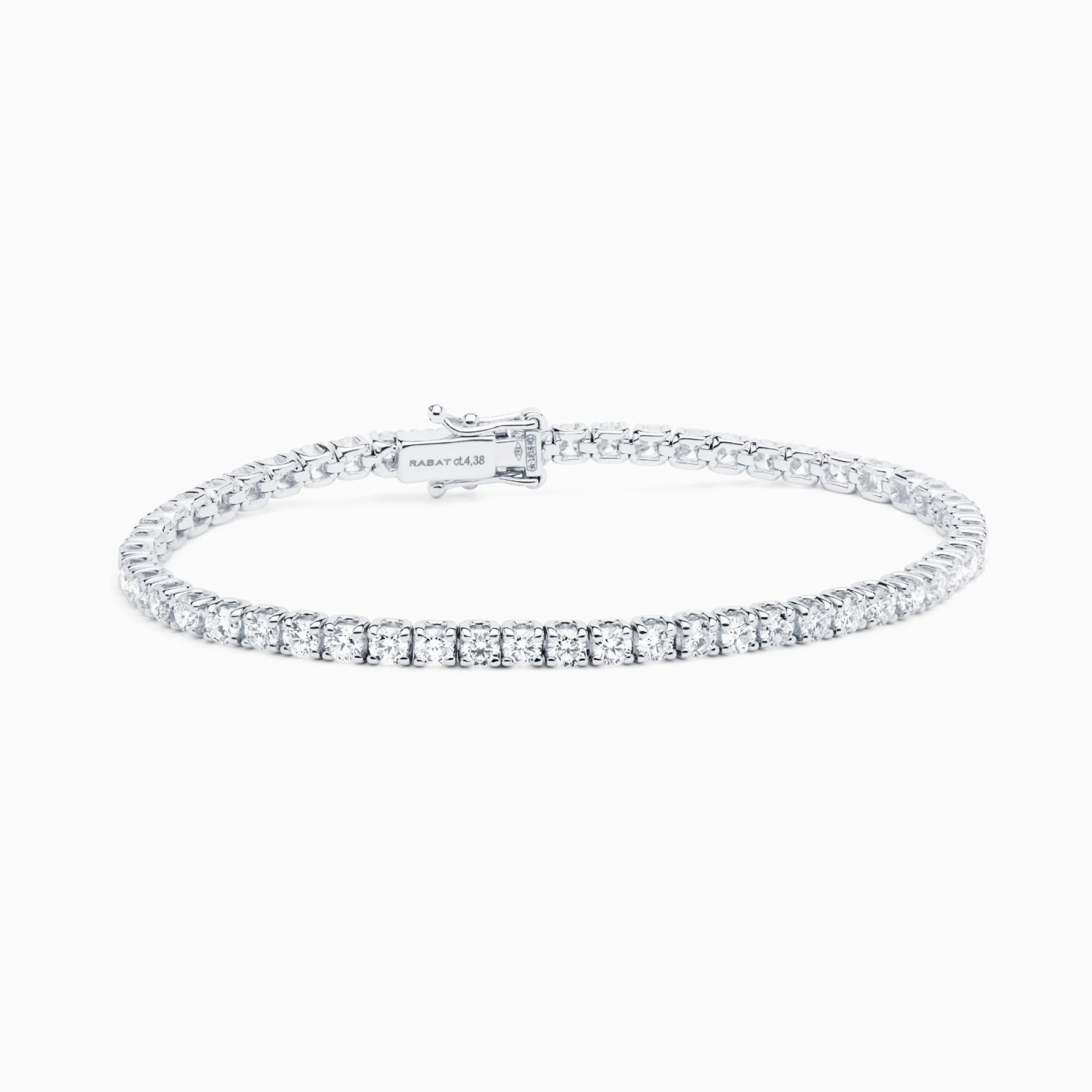 Pulsera riviere de oro blanco con diamantes RABAT Diamonds
