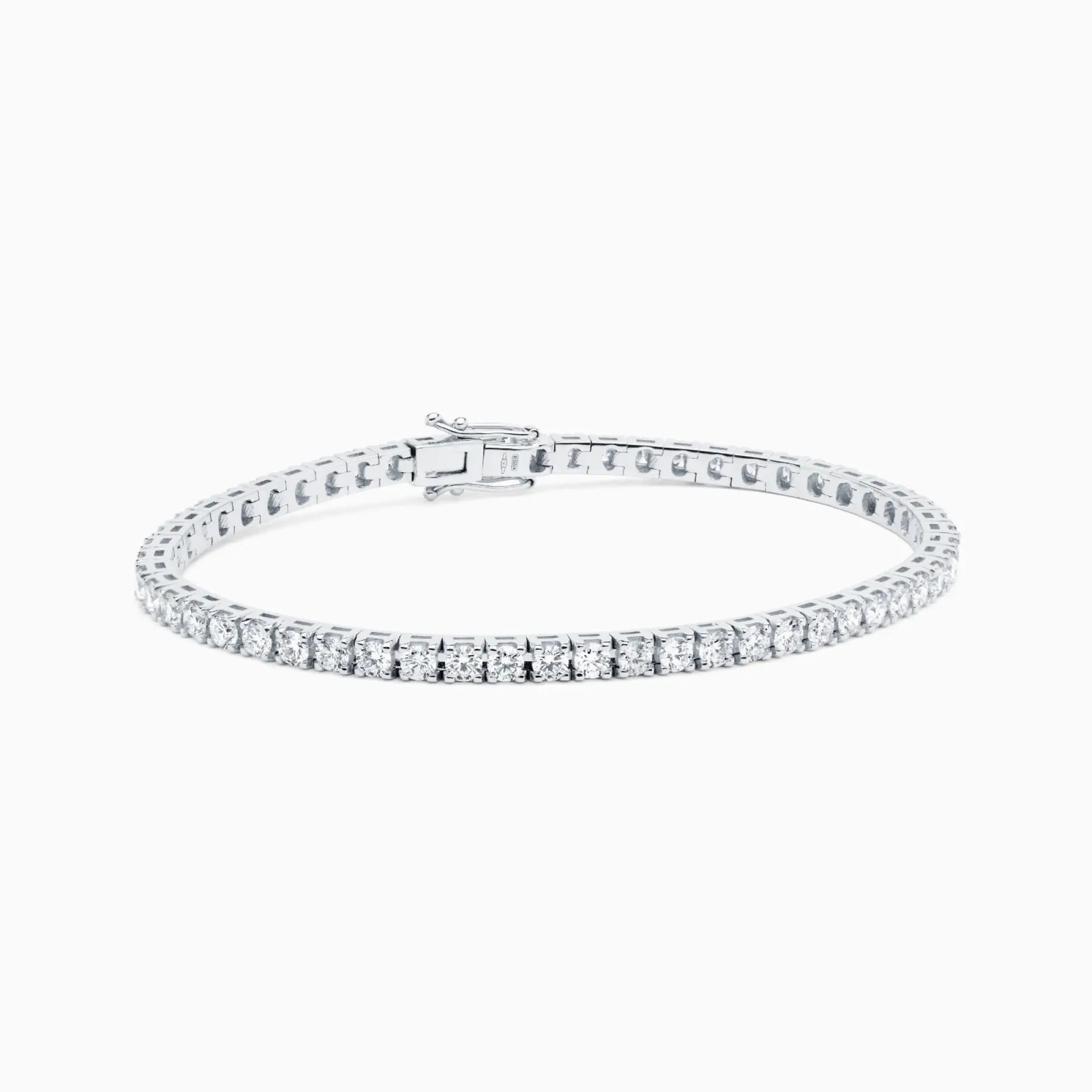 Pulsera rivière de oro blanco con diamantes