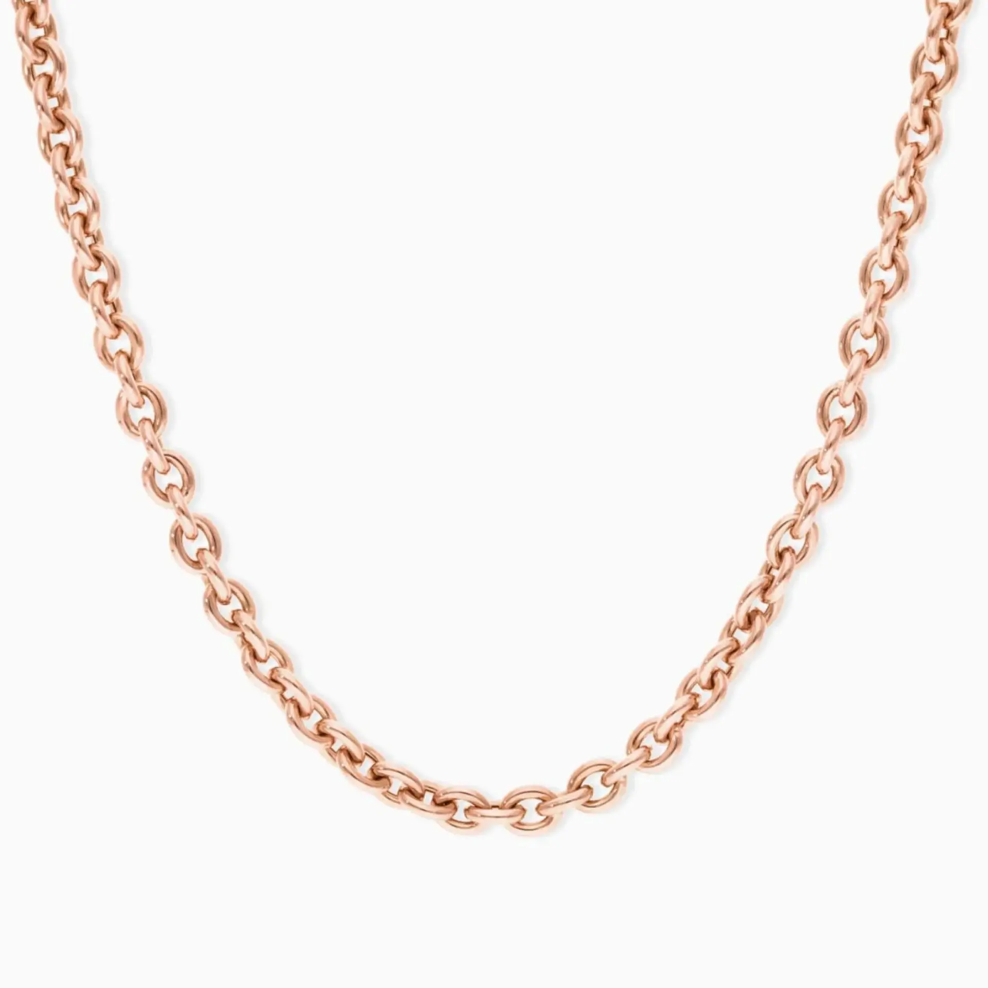 Cadena de eslabones para hombre de oro rosa