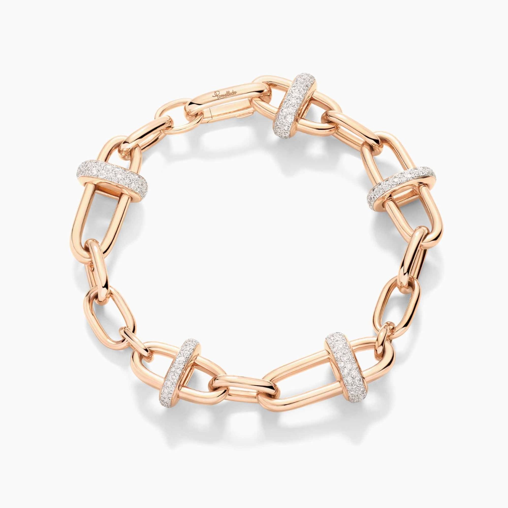 Pulsera Iconica de eslabones con diamantes