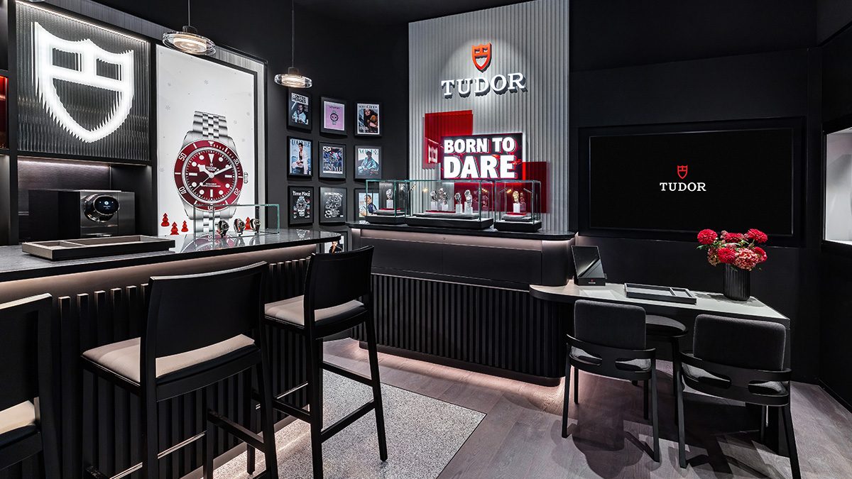 Interior de la nueva boutique de Tudor en Madrid, calle Serrano 44.  Joyería RABAT