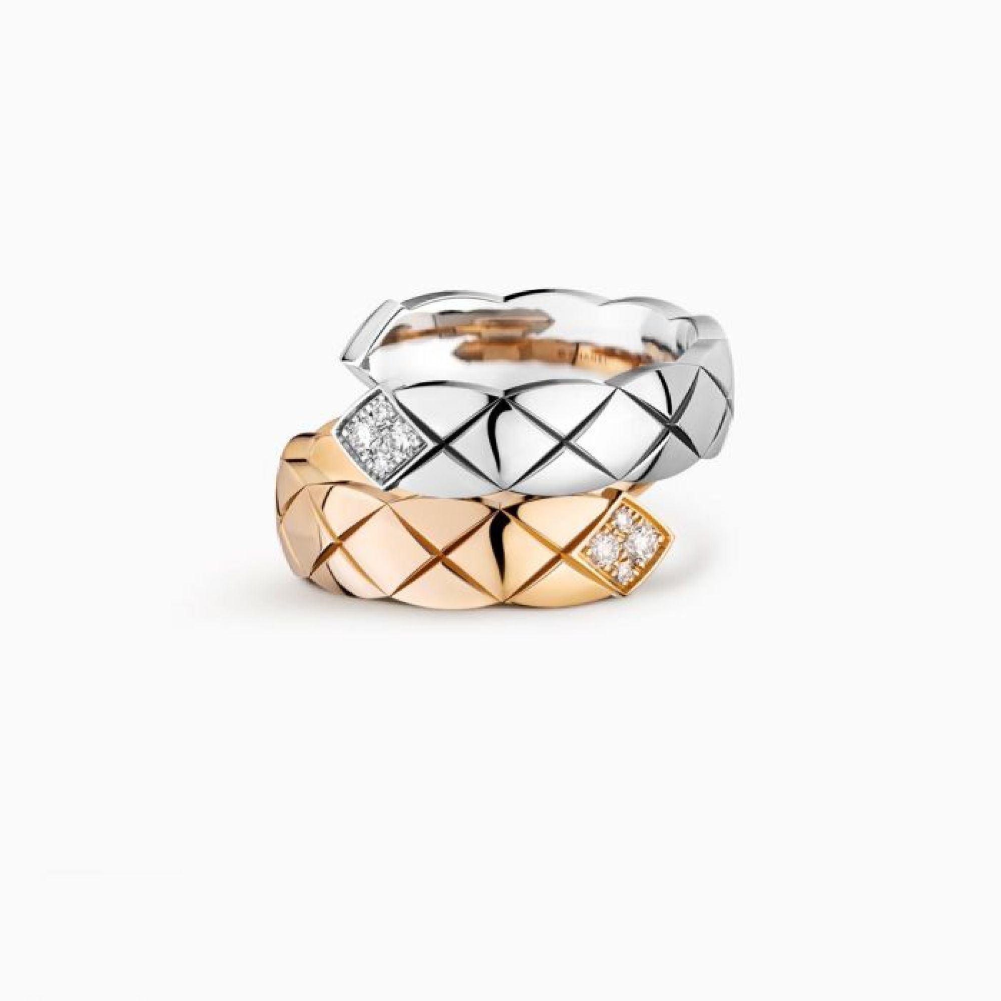 Anillo Chanel Coco Crush Toi et Moi en oro beige y oro blanco