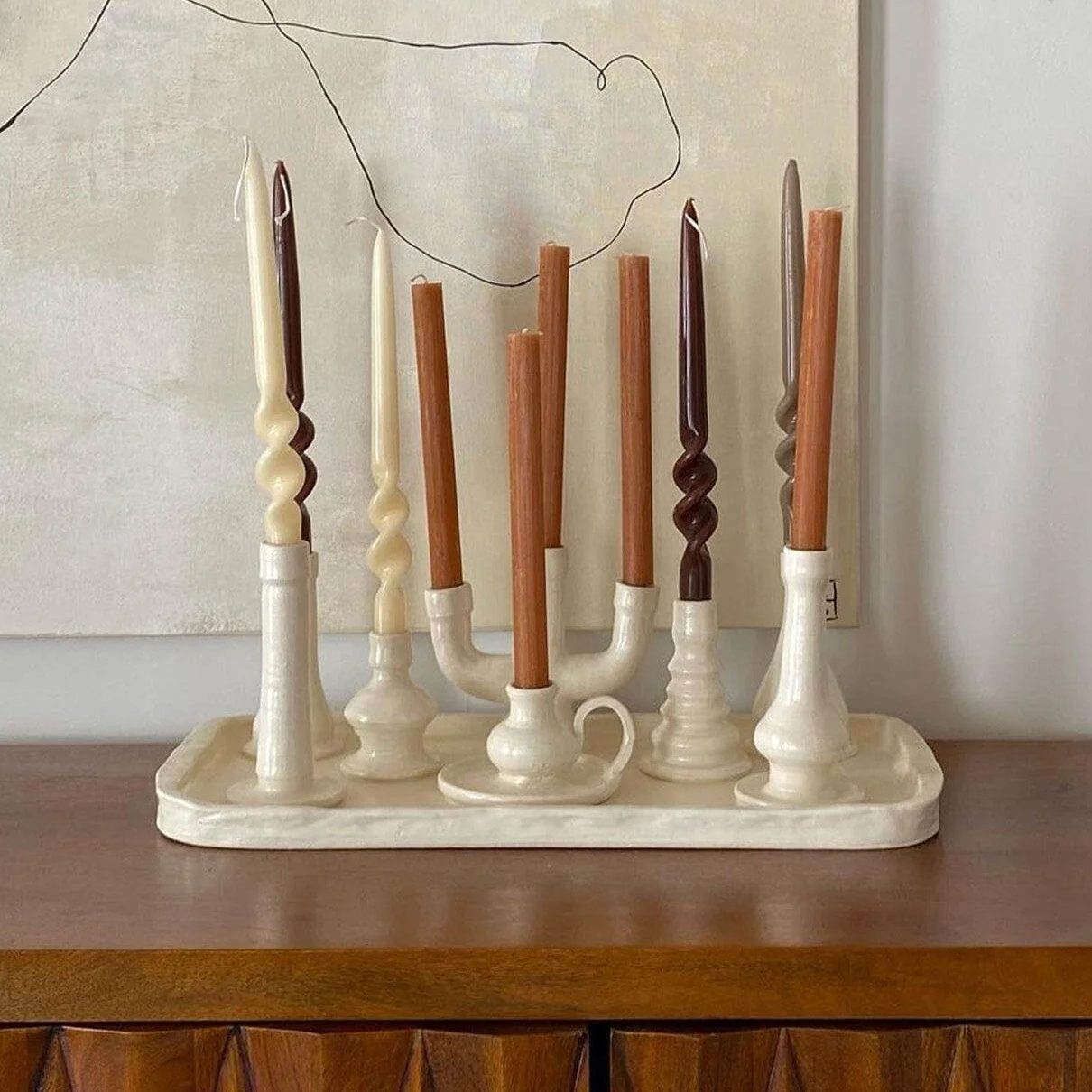 Kí Ceramics | Bandeja de
10 candelabros de cerámica. 420 €. es-fascinante.com