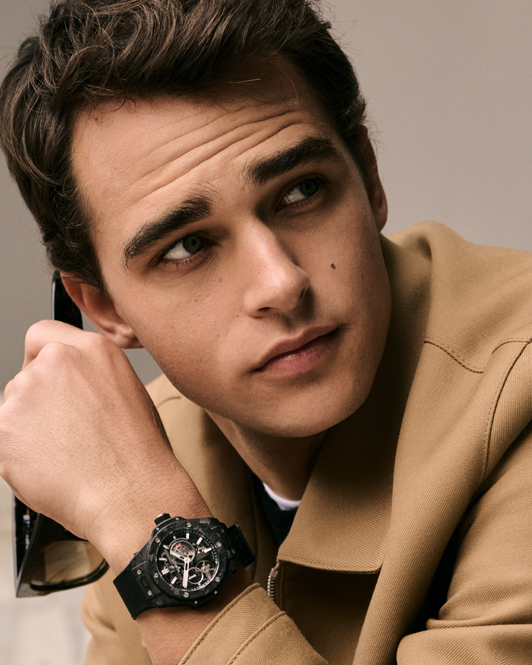 Pepe Barroso con el reloj Hublot Big Bang MECA-10 Frosted Carbon en Joyería RABAT