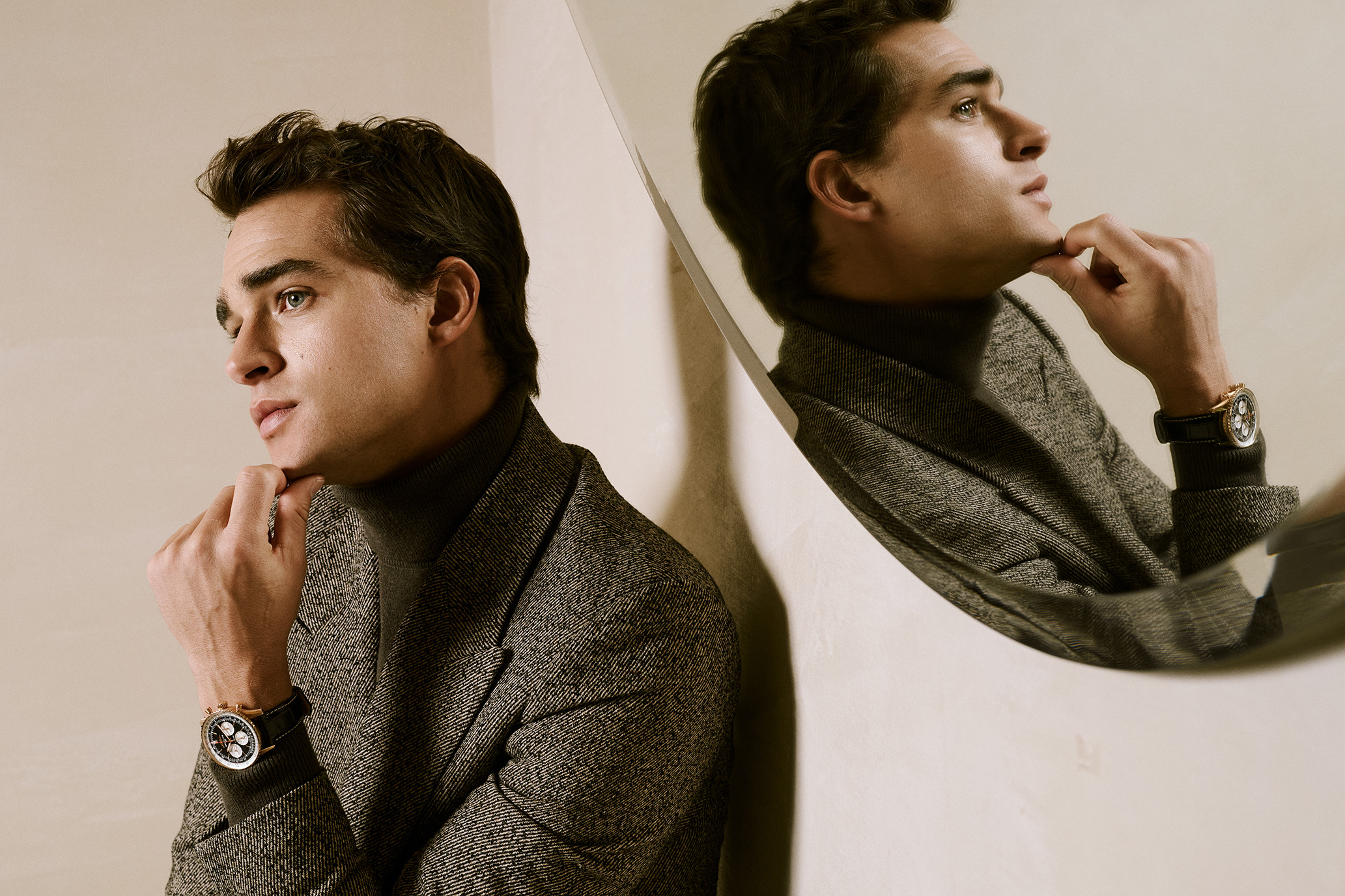 Pepe Barroso con el reloj Breitling Navitimer B01 Chronograph 43 en Joyería RABAT