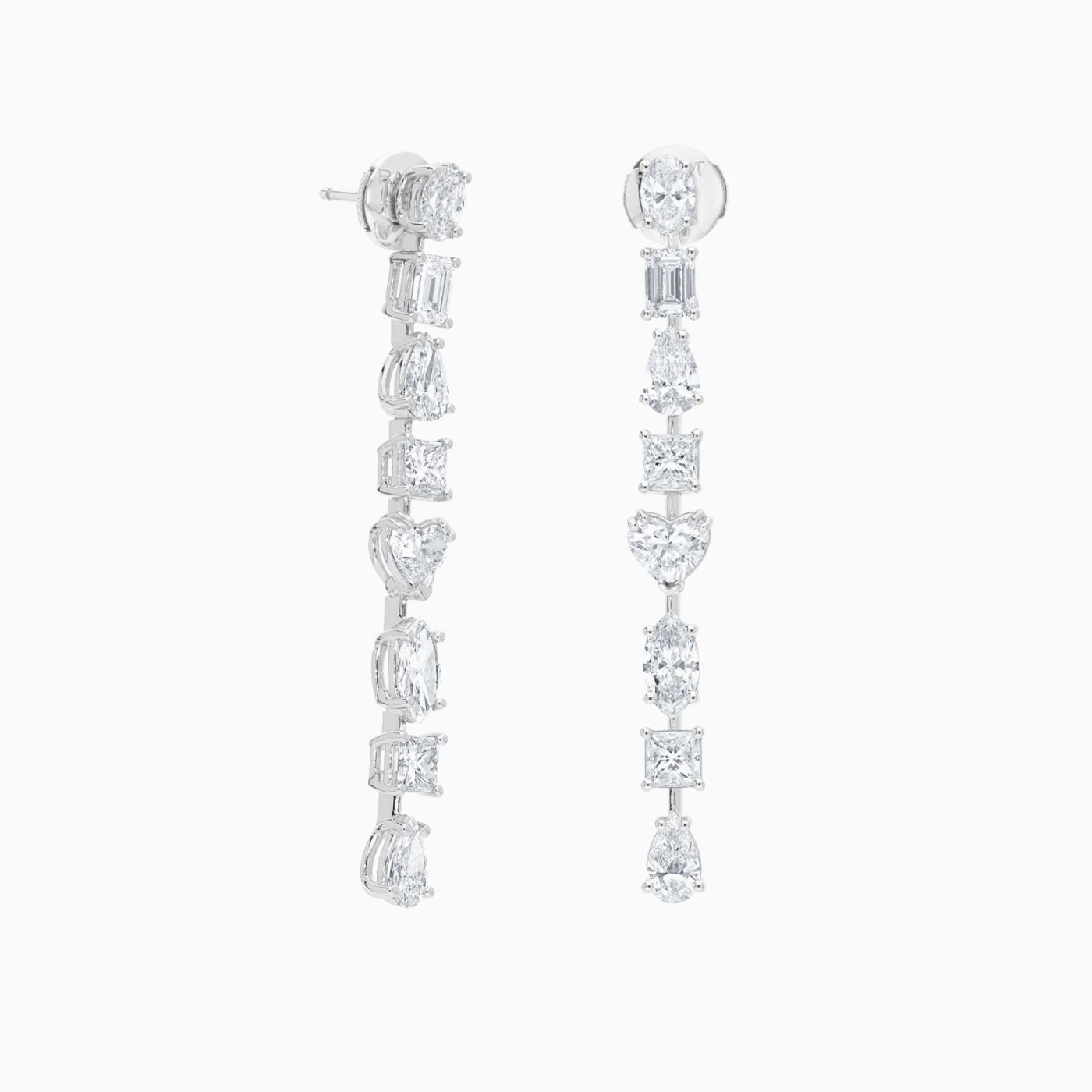 Pendientes de oro blanco con diamantes 