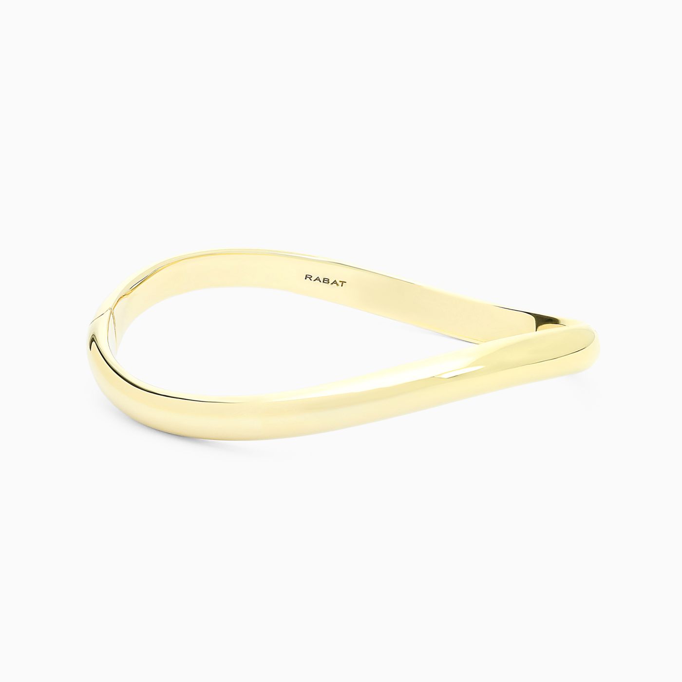 Pulsera rígida ondulada de oro amarillo
