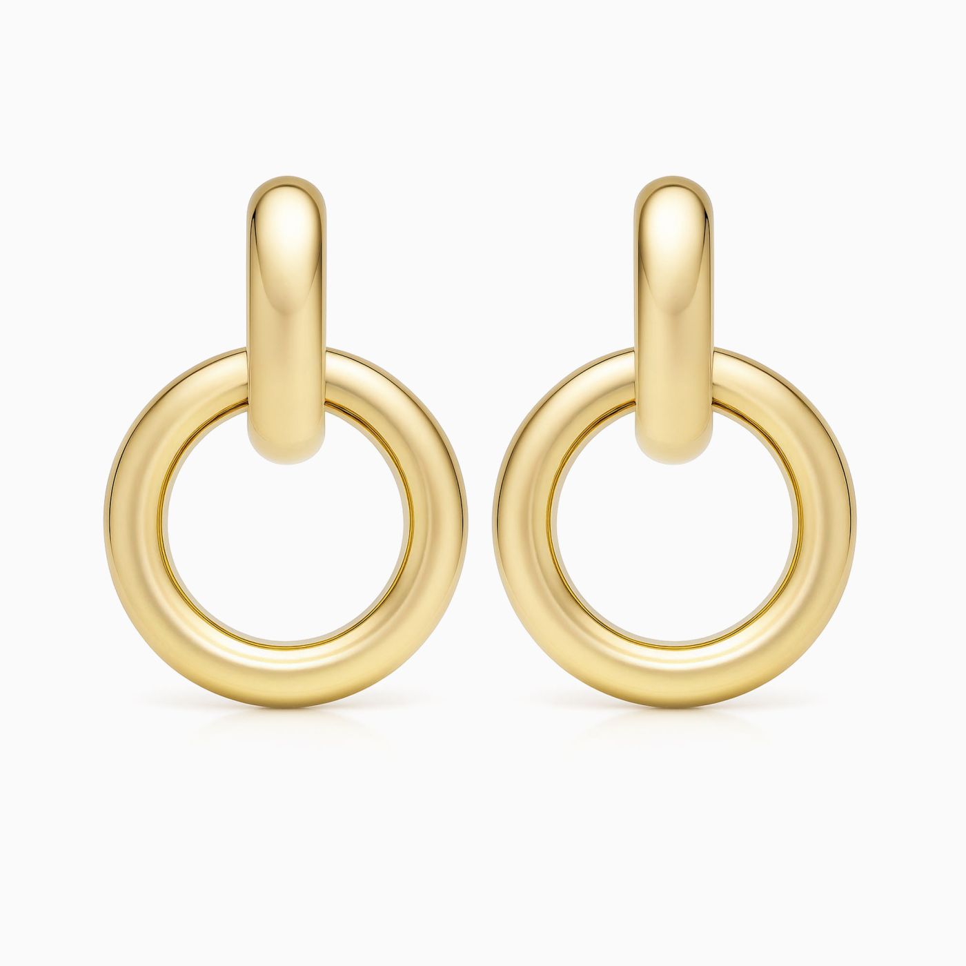 Pendientes con aros en oro amarillo