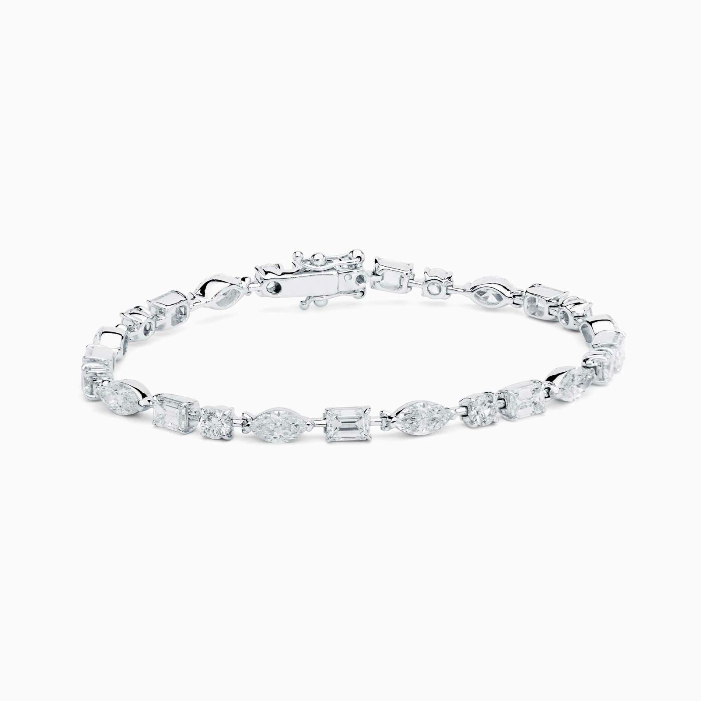 Pulsera rivière de oro blanco con diamantes
