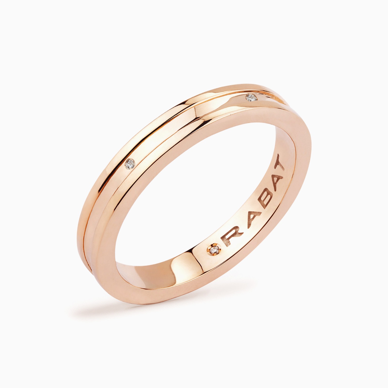 Alianza de boda RABAT Bridge of Love Paris con diamantes exteriores Joyeria RABAT PARIS AH 2