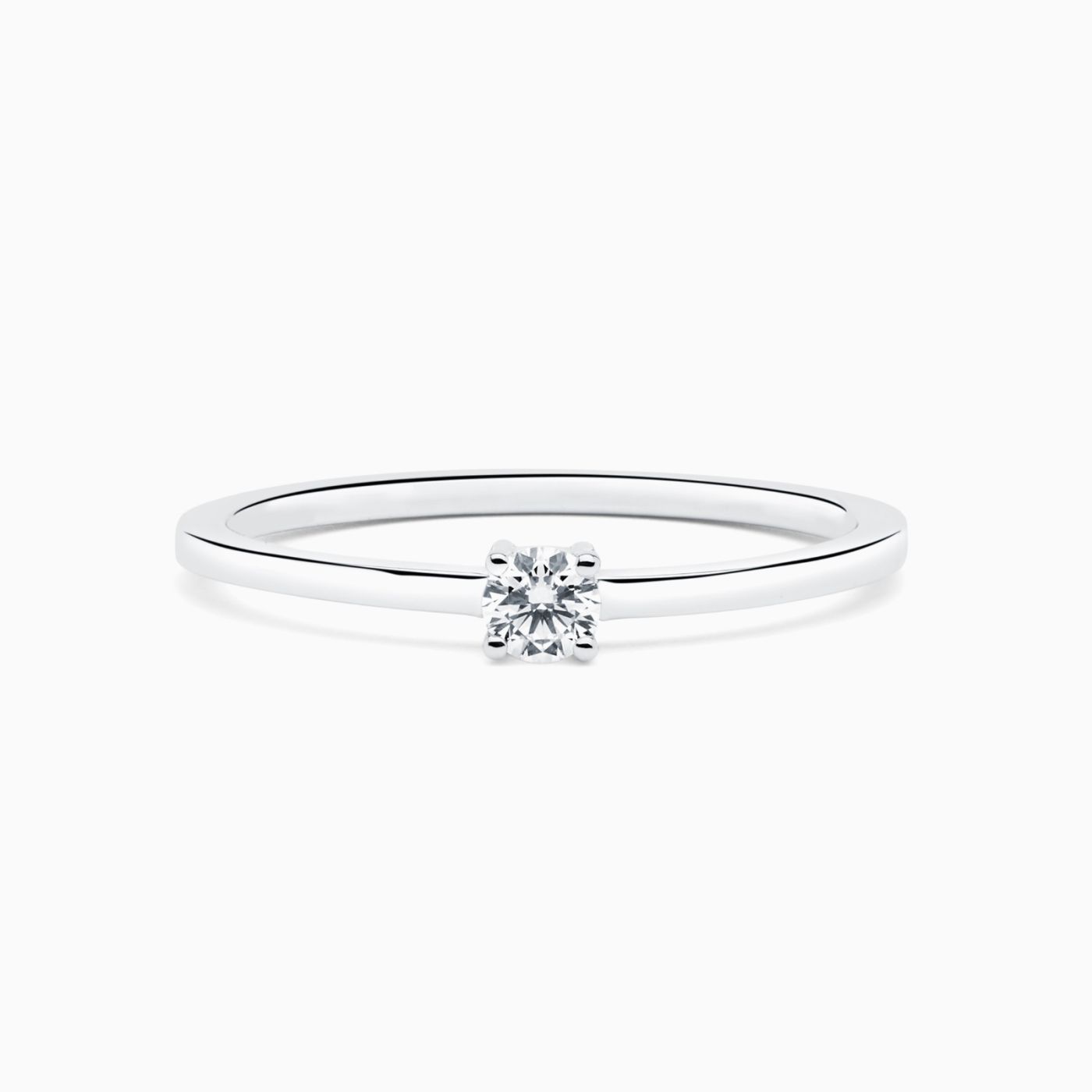 Poetic Thin solitaire engagement ring
