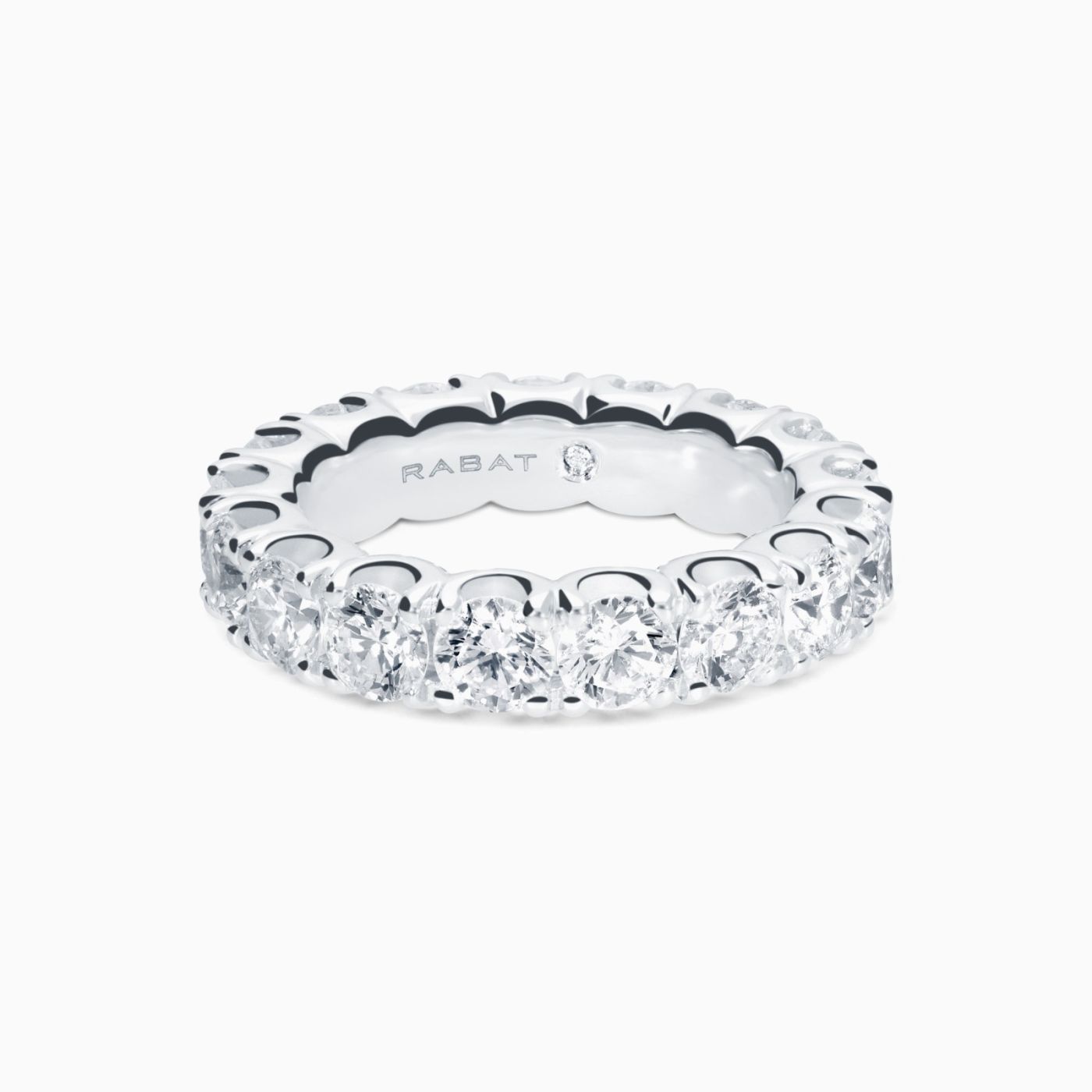 Anillo alianza de compromiso de oro blanco con diamantes