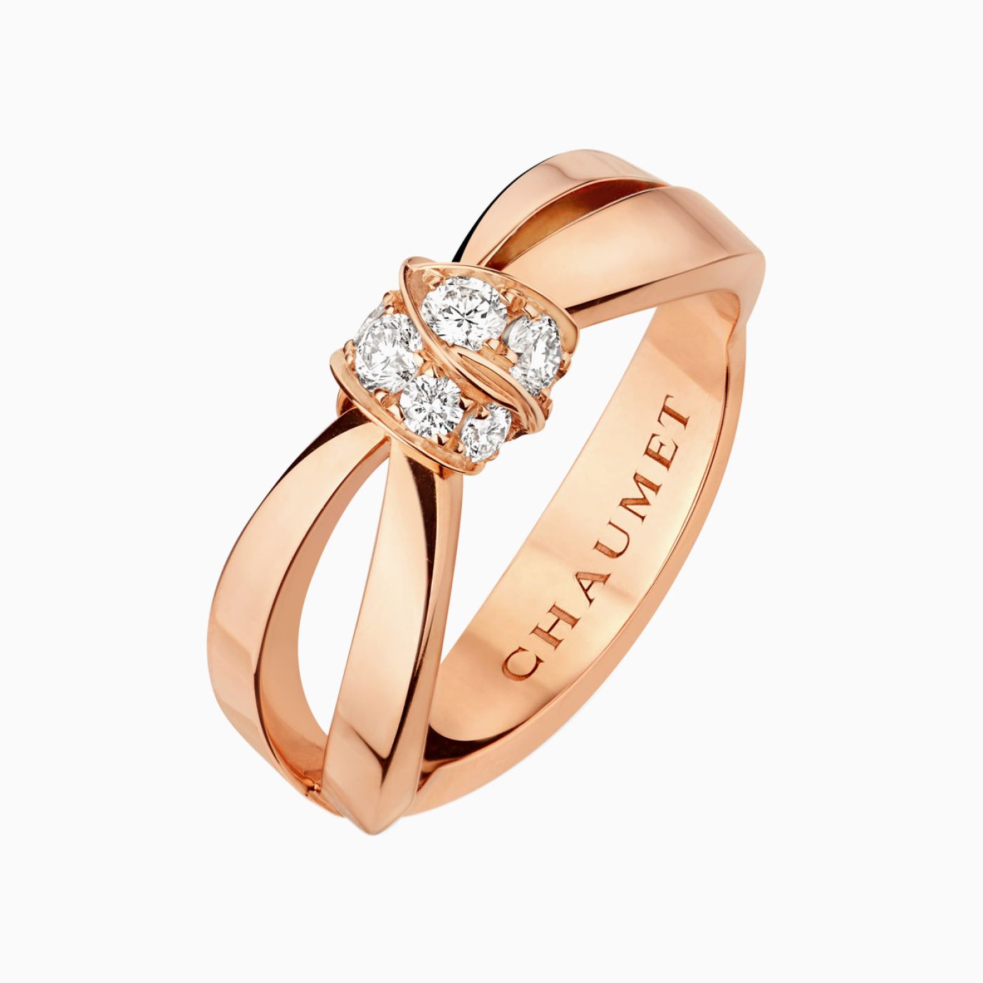 Anillo Chaumet Liens Seduction de oro rosa con diamantes