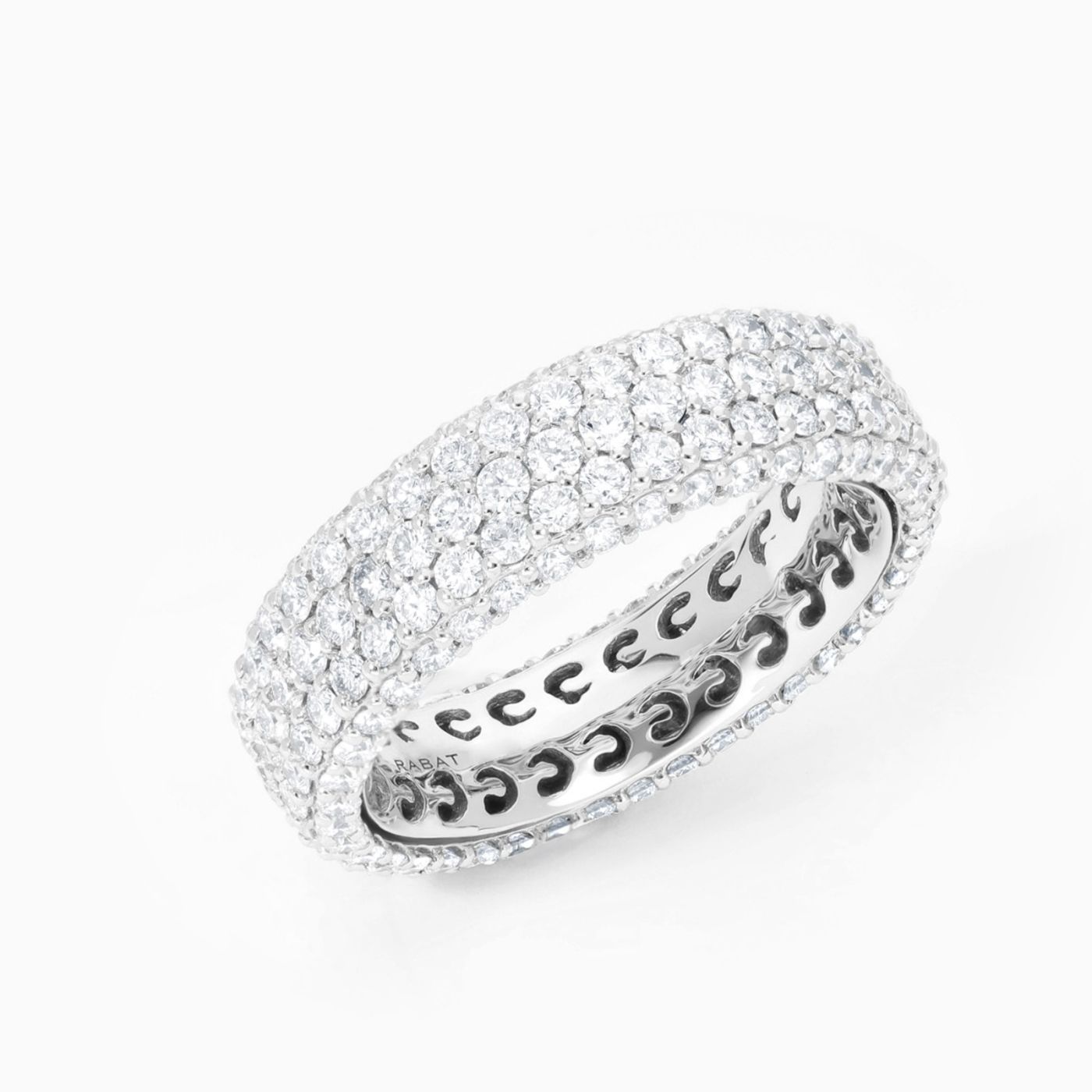 White gold ring with diamonds