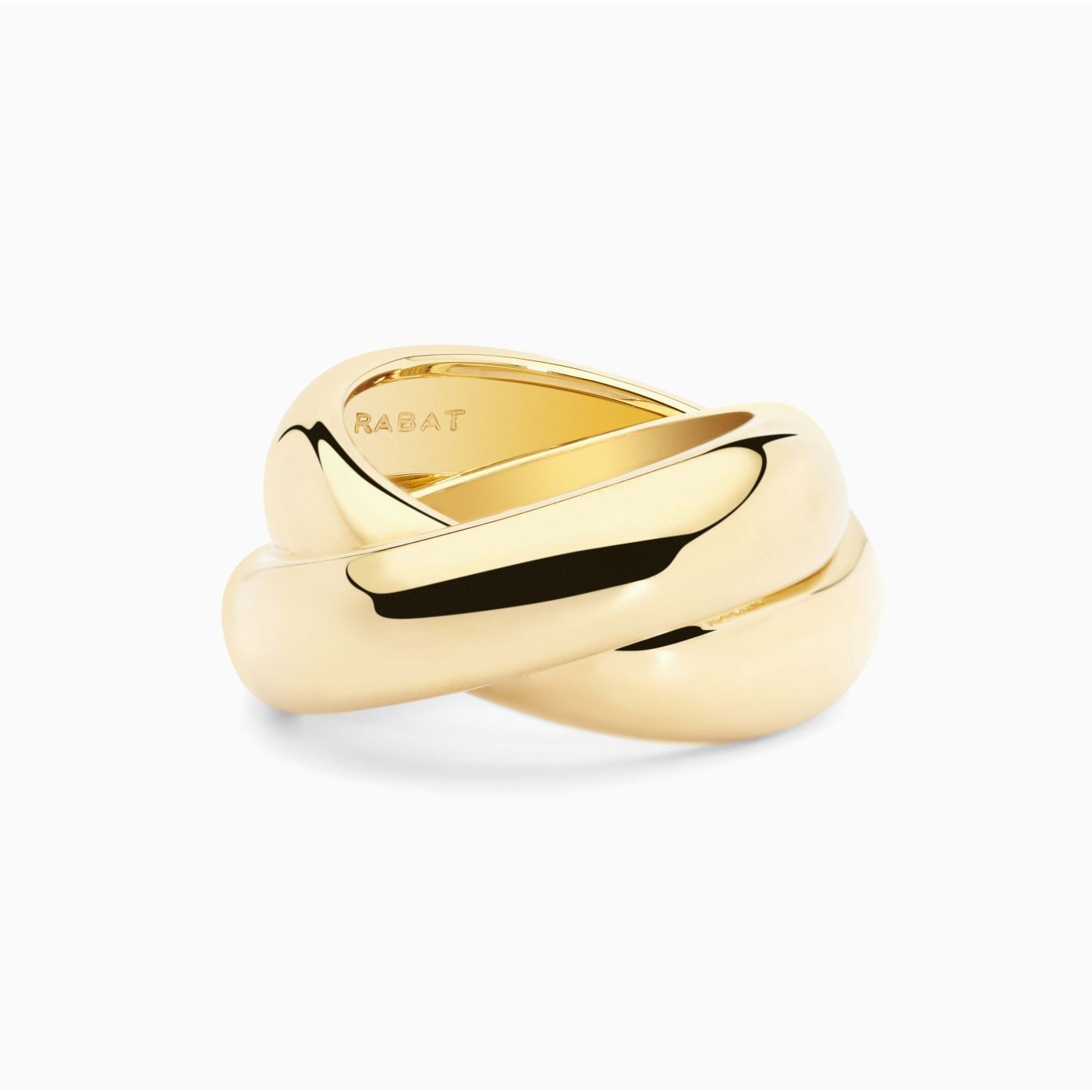 Anillo entrelazado de oro amarillo