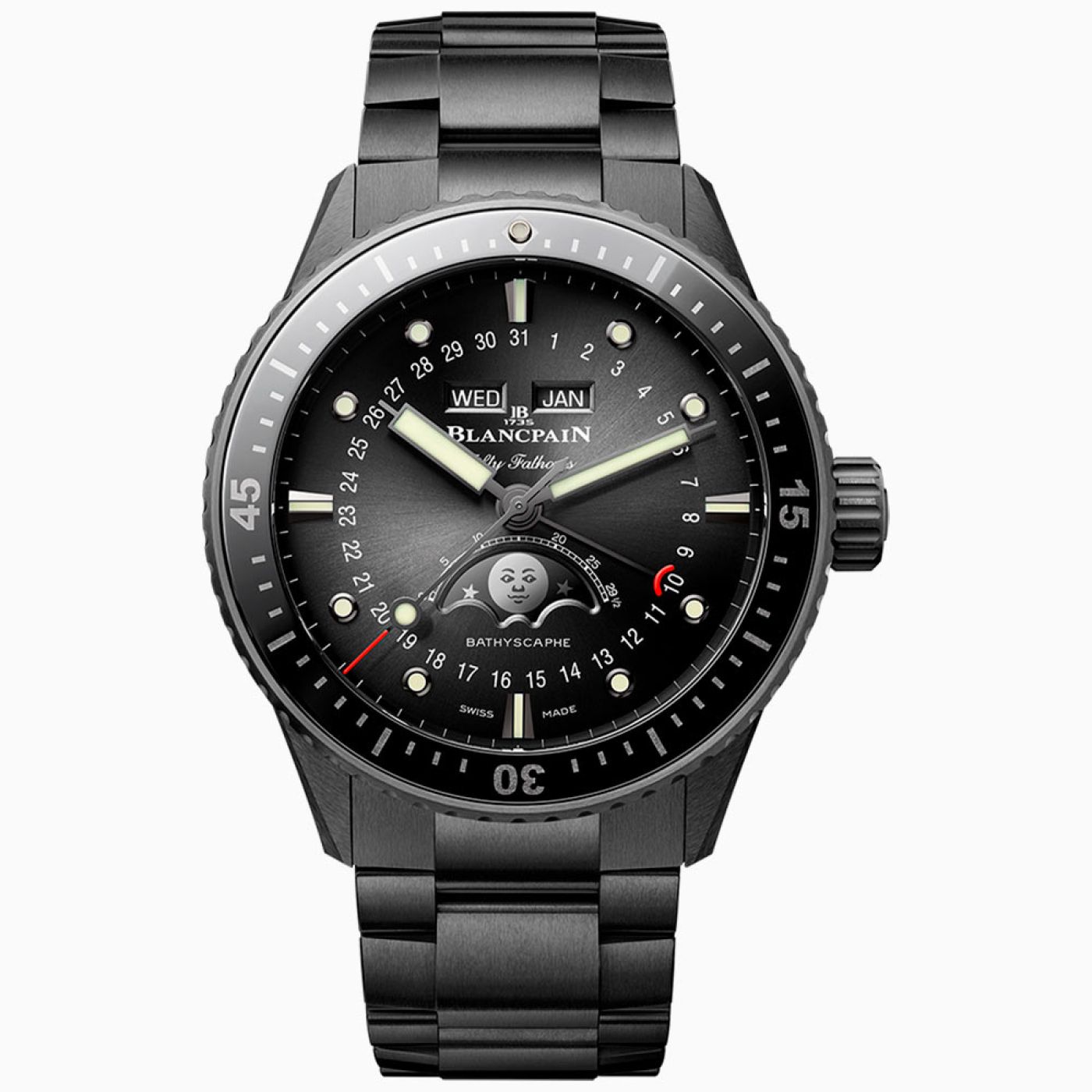 Blancpain Fifty Fathoms Bathyscaphe Quantième Complet Phases de Lune 
