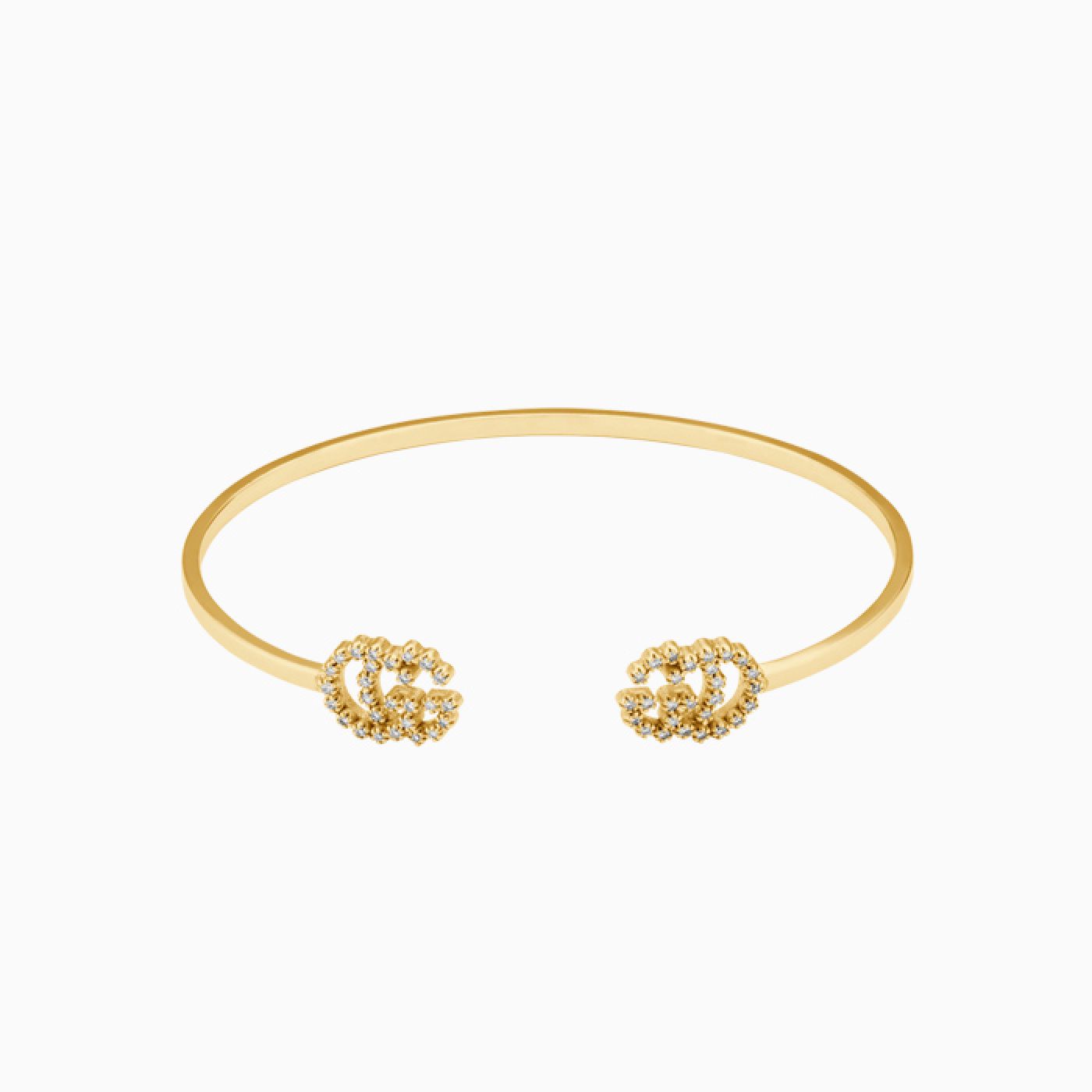 Brazalete Gucci GG Running de oro amarillo con diamantes 