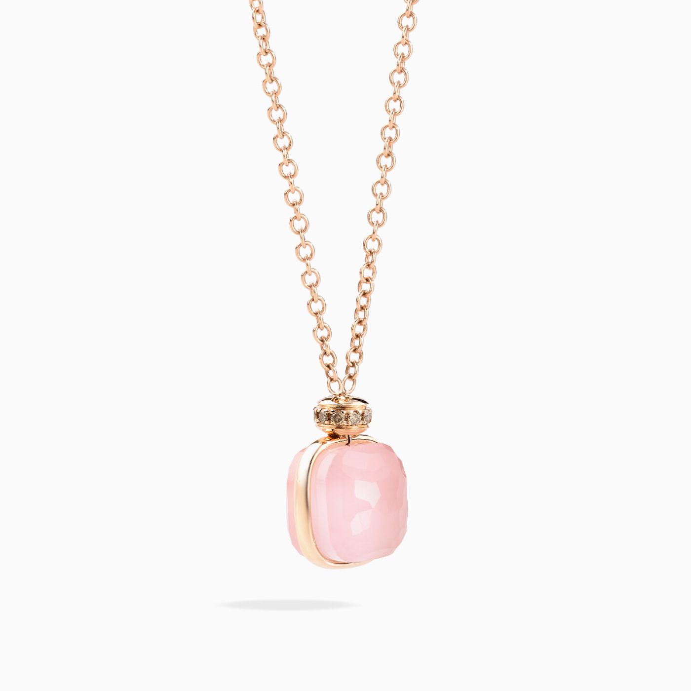 Colgante Pomellato Nudo con cuarzo rosa