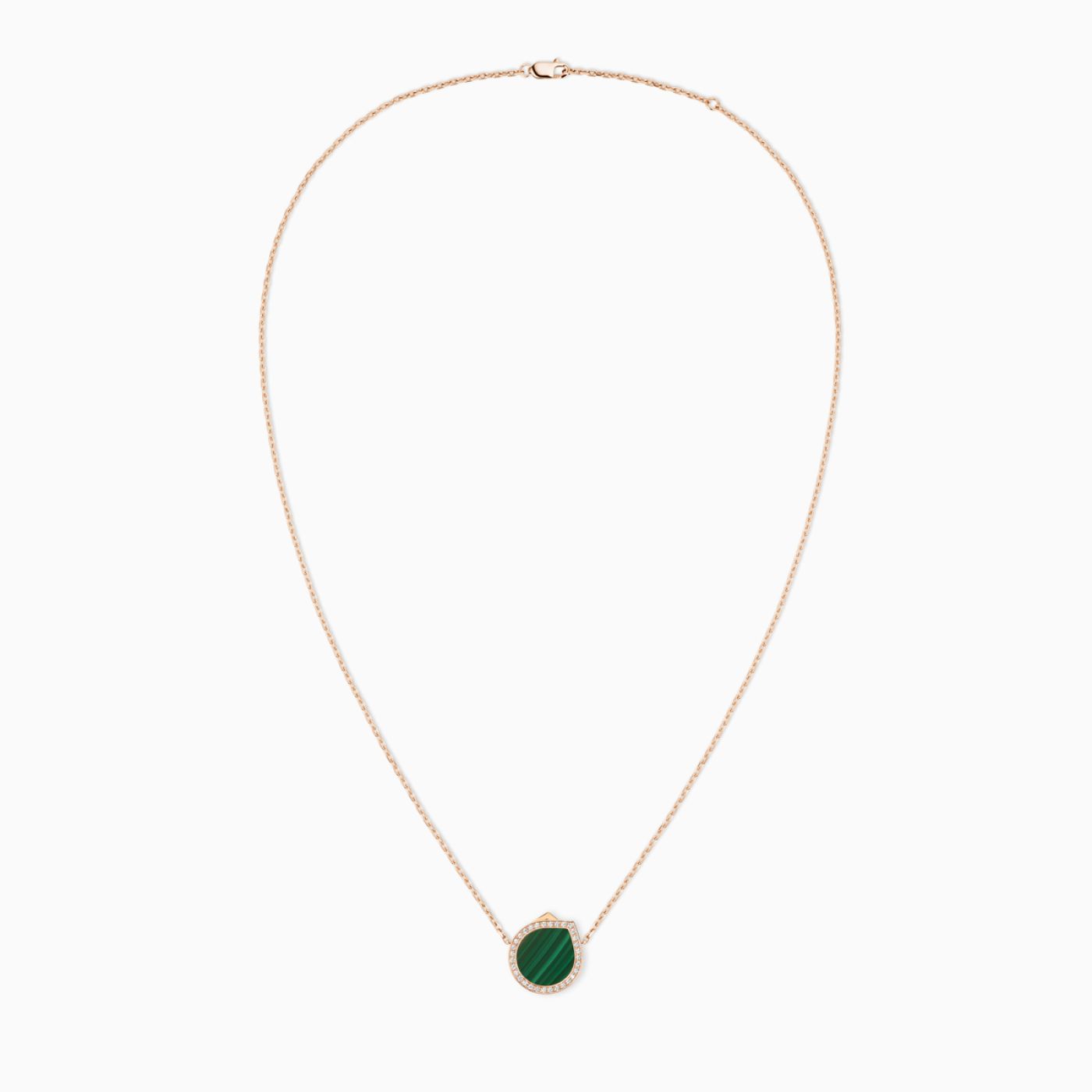 Rose gold Repossi Antifer malachite pendant