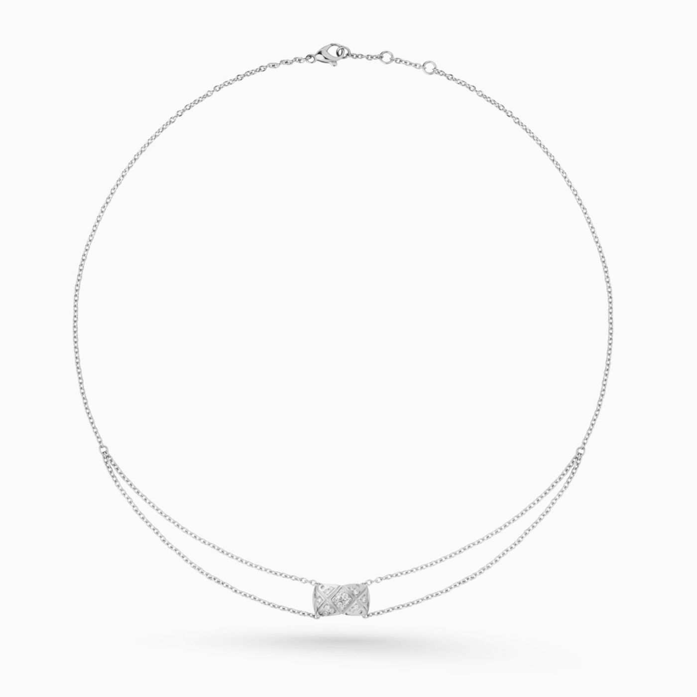 Necklace CHANEL Coco Crush white gold with diamonds