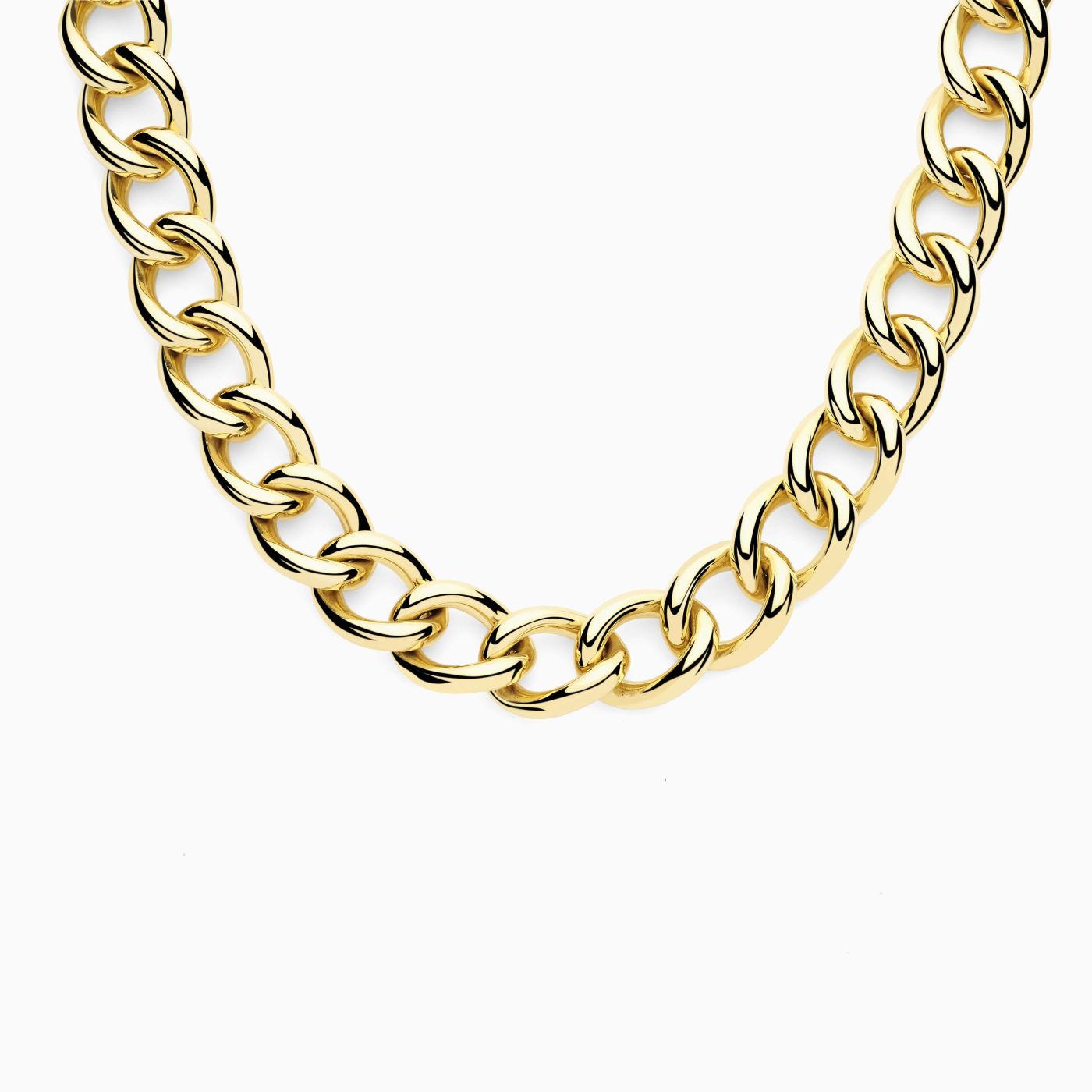 Yellow gold link necklace