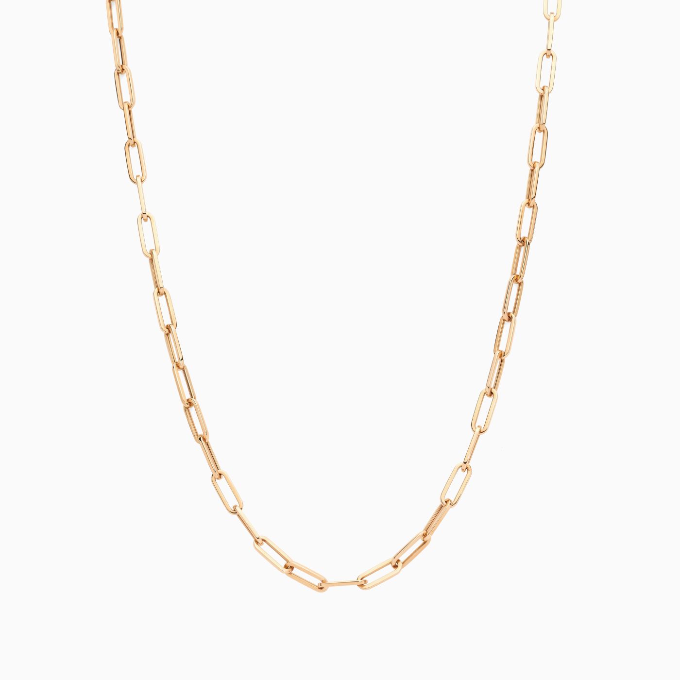 Collar de eslabones de oro rosa