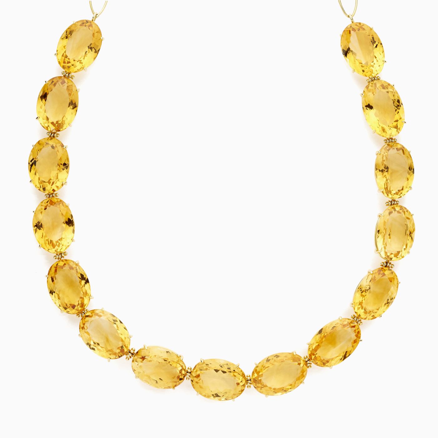 Collar de oro amarillo con gemas citrinos