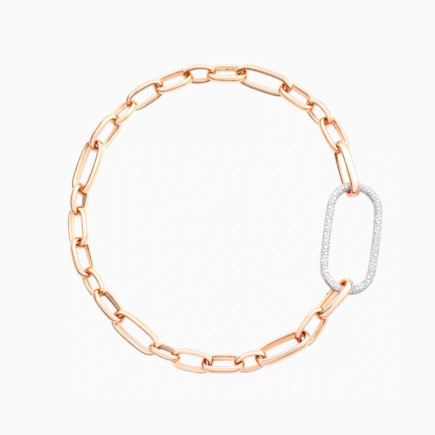 Collar Iconica de eslabones con diamantes