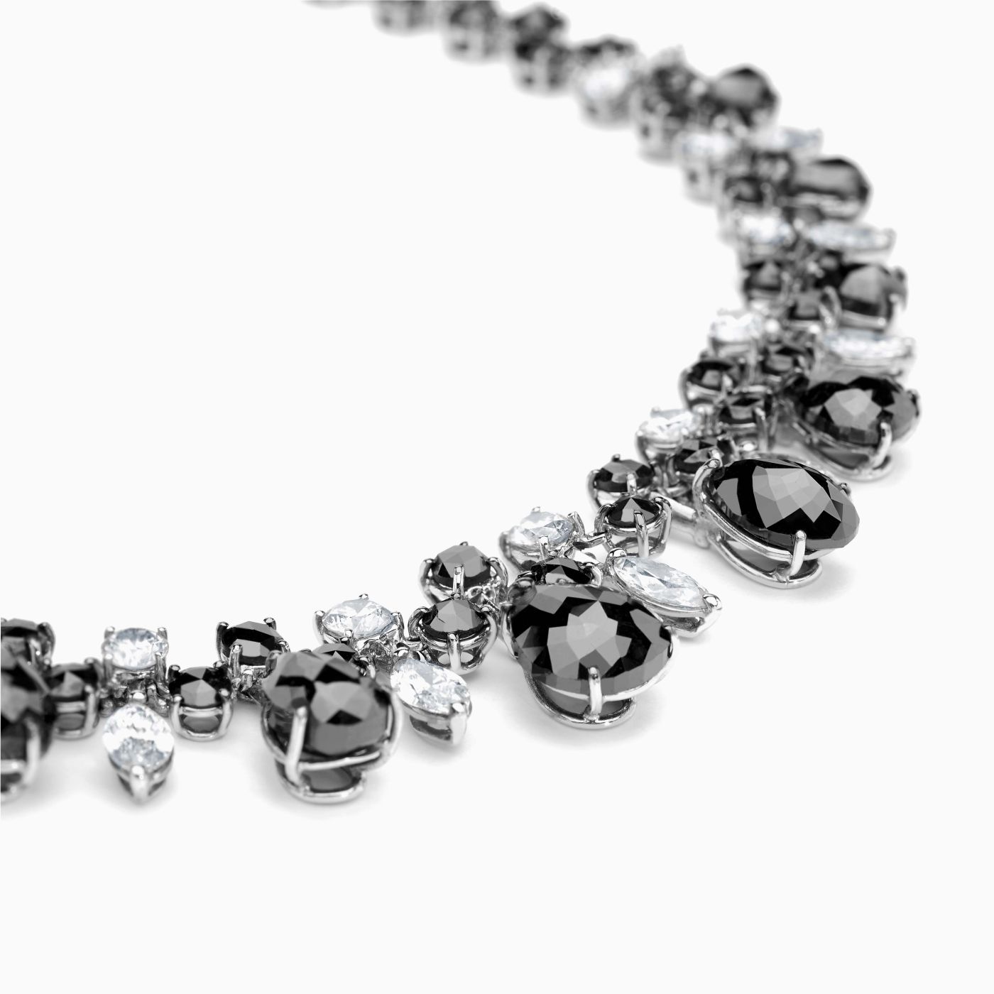 Black and White diamond necklace